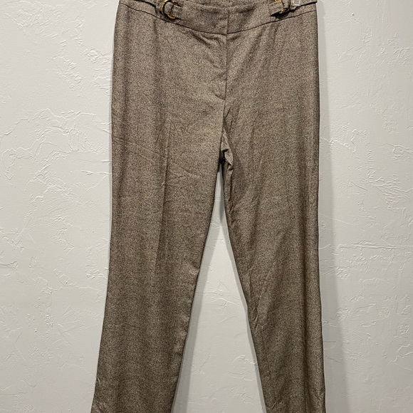 Escada 2 Pieces Suit Sz 40 brown with gold accents - Picture 4 of 12